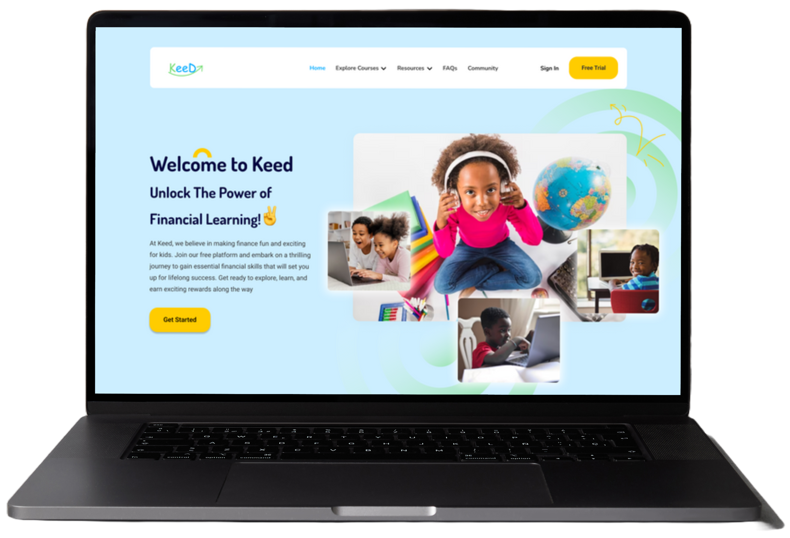 Learning Platform Mockup for Kids